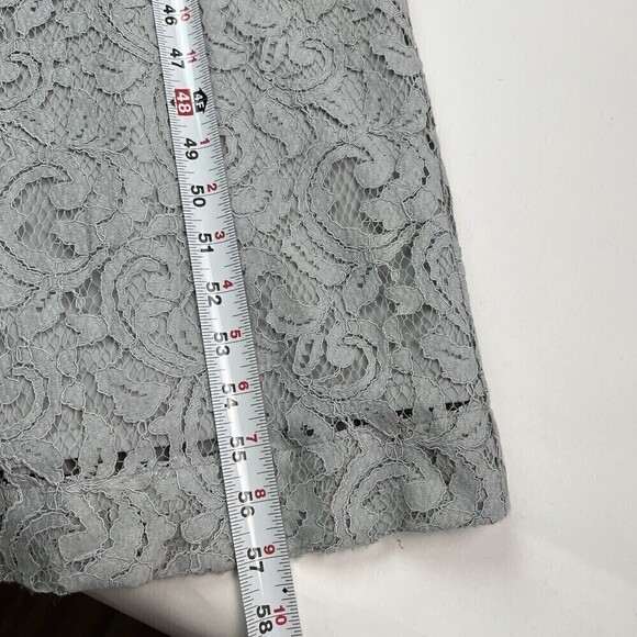 J Crew Pamela lace Maxi Dress Sleeveless Leavers Gray Formal Size 8 - Picture 14 of 14